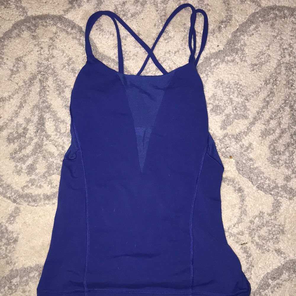 Lululemon Blue Tank Top w/ Built in Sports Bra